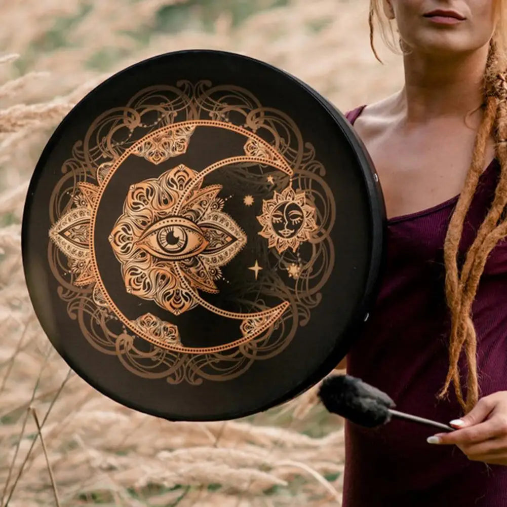 Durable Handmade Healing Spirit Music Drum Calm Down Emotion Drum Fashion Alchemical Moon Sound Healing Tool for Adult