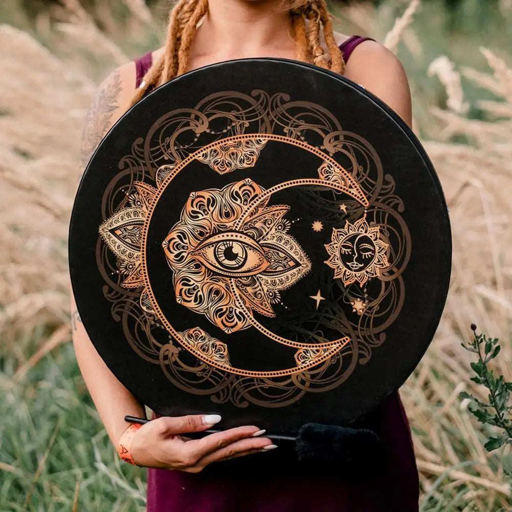 Durable Handmade Healing Spirit Music Drum Calm Down Emotion Drum Fashion Alchemical Moon Sound Healing Tool for Adult