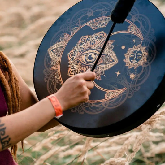 Durable Handmade Healing Spirit Music Drum Calm Down Emotion Drum Fashion Alchemical Moon Sound Healing Tool for Adult